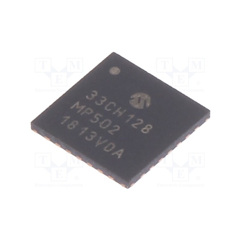 1 pcs x MICROCHIP TECHNOLOGY - DSPIC33CH128MP502-I/2N - IC: dsPIC microcontroller, 128kB, 20kBSRAM, UQFN28, 3÷3.6VDC