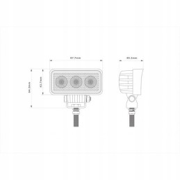 Work lamp 3LED halogen flood 7 1w 10 30v 630lm