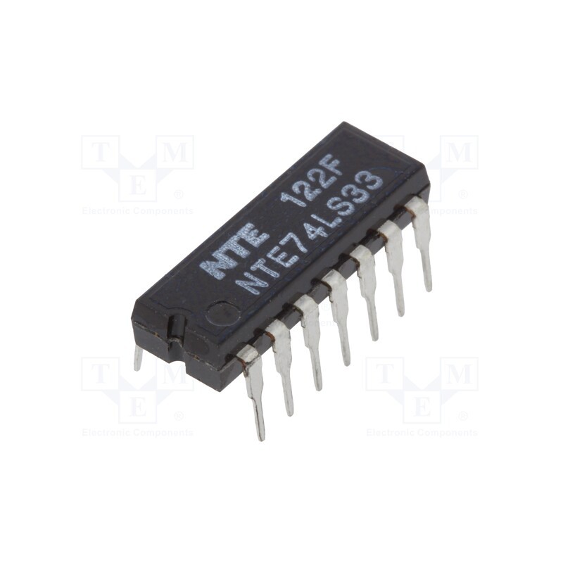 1 pcs x NTE Electronics - NTE74LS33 - IC: digital, NOR, Ch: 4, IN: 2, TTL, THT, DIP14, OUT: open collector