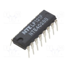 1 pcs x NTE Electronics - NTE4028B - IC: digital, BCD to decimal,decoder, CMOS, THT, DIP16, 3÷18VDC
