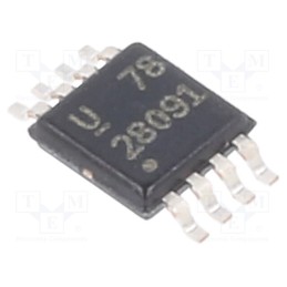 1 pcs x TEXAS INSTRUMENTS - UCC2809P-1 - IC: PMIC, PWM controller, VSSOP8, -40÷85°C, 9.4÷19V, , SMPS