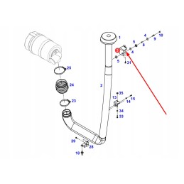 117202090050 upper air pipe mounting
