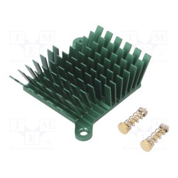 1 pcs x Advanced Thermal Solutions - ATS-1039-C2-R0 - Heatsink: extruded, grilled, BGA, green, L: 40mm, W: 38mm, H: 15mm