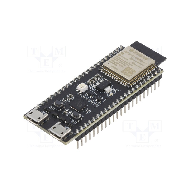 1 pcs x ESPRESSIF - ESP32-S3-DEVKITC-1-N8R8 - Dev.kit: WiFi, ADC,GPIO,I2C,I2S,PWM,SPI,UART,USB, 62.74x25.4mm