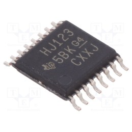 3 pcs x TEXAS INSTRUMENTS - CD74HC123PWT - IC: digital, multivibrator,resettable, Ch: 2, 2÷6VDC, SMD, TSSOP16