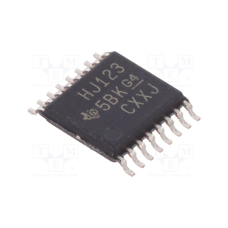 3 pcs x TEXAS INSTRUMENTS - CD74HC123PWT - IC: digital, multivibrator,resettable, Ch: 2, 2÷6VDC, SMD, TSSOP16