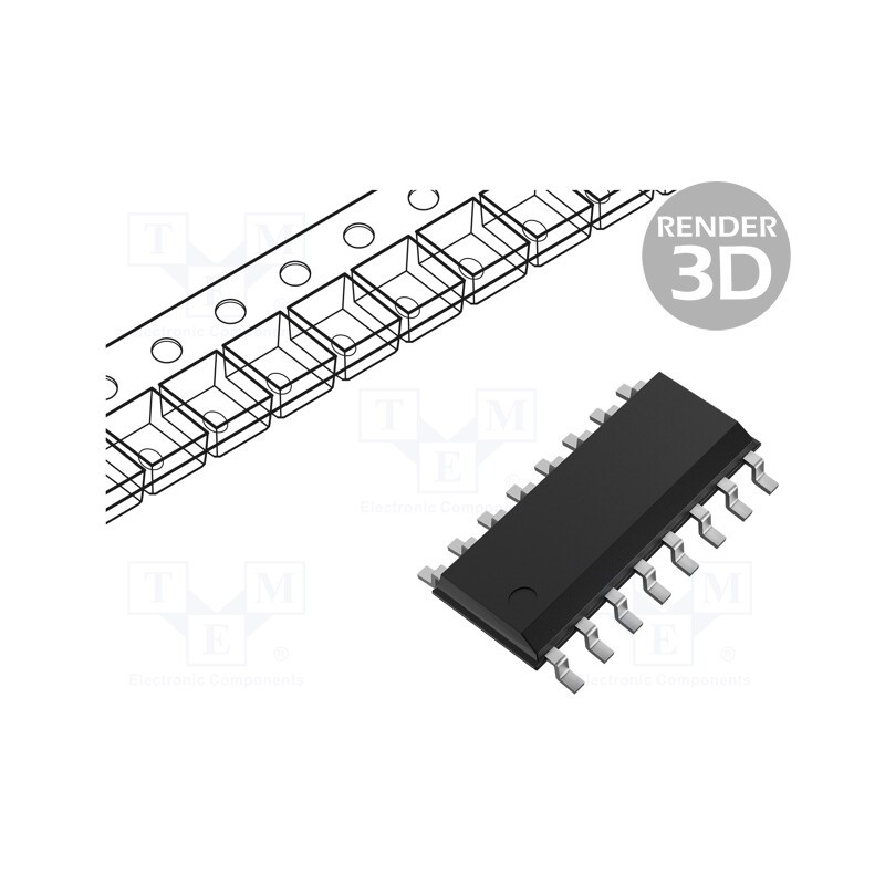 1 pcs x ONSEMI - MC14555BDG - IC: digital, binary 1 to 4,decoder,demultiplexer, Ch: 2, IN: 3