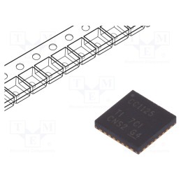 1 pcs x TEXAS INSTRUMENTS - CC1125RHBT - IC: RF transceiver, 2÷3.6VDC, SPI, SMD, VQFN32, 256BRAM,4kBROM