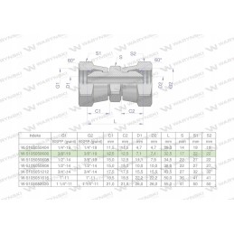 Inch hydraulic connector aa 3 8 bsp waryn