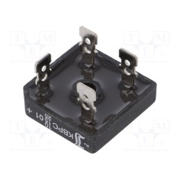 1 pcs x DIOTEC SEMICONDUCTOR - KBPC10/15/2501FP - Bridge rectifier: single-phase, Urmax: 100V, If: 10/15/25A, square