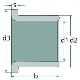 Sliding bearing, bronze bush 40x44x40 mm