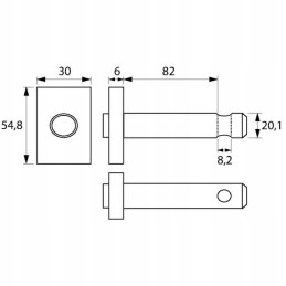 Vlk7018 leveling hanger pins 20 1x82 mm