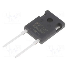 1 pcs x YANGJIE TECHNOLOGY - MUR6060P - Diode: rectifying, THT, 600V, 60A, , Ifsm: 350A, TO247AD, 75ns