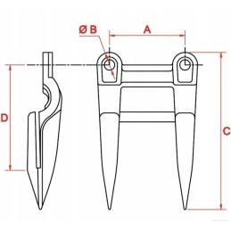 Single kramp bayonet