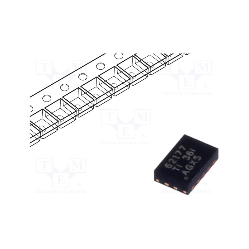1 pcs x TEXAS INSTRUMENTS - TPS62177DQCT - IC: PMIC, DC/DC converter, Uin: 4.75÷28VDC, Uout: 3.3VDC, 0.5A, Ch: 1