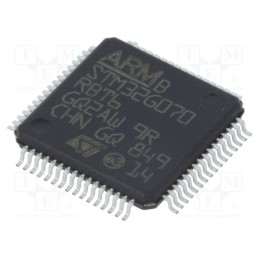 1 pcs x STMicroelectronics - STM32G070RBT6 - IC: ARM microcontroller, 64MHz, LQFP64, 2÷3.6VDC, A/D 12bit: 16
