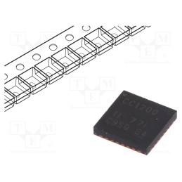 1 pcs x TEXAS INSTRUMENTS - CC1200RHBT - IC: RF transceiver, 2÷3.6VDC, SPI, SMD, VQFN32, 256BRAM,4kBROM