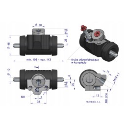 Brake cylinder c 360 50526200 original ursus