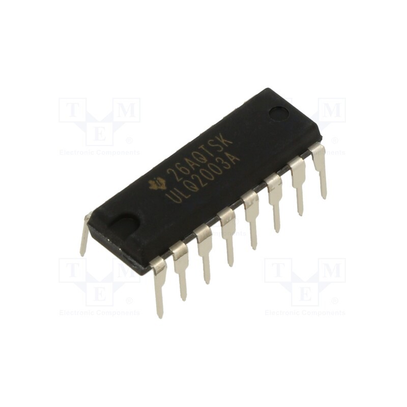 1 pcs x TEXAS INSTRUMENTS - ULQ2003AN - IC: driver, darlington,transistor array, DIP16, 0.5A, 50V, Ch: 7