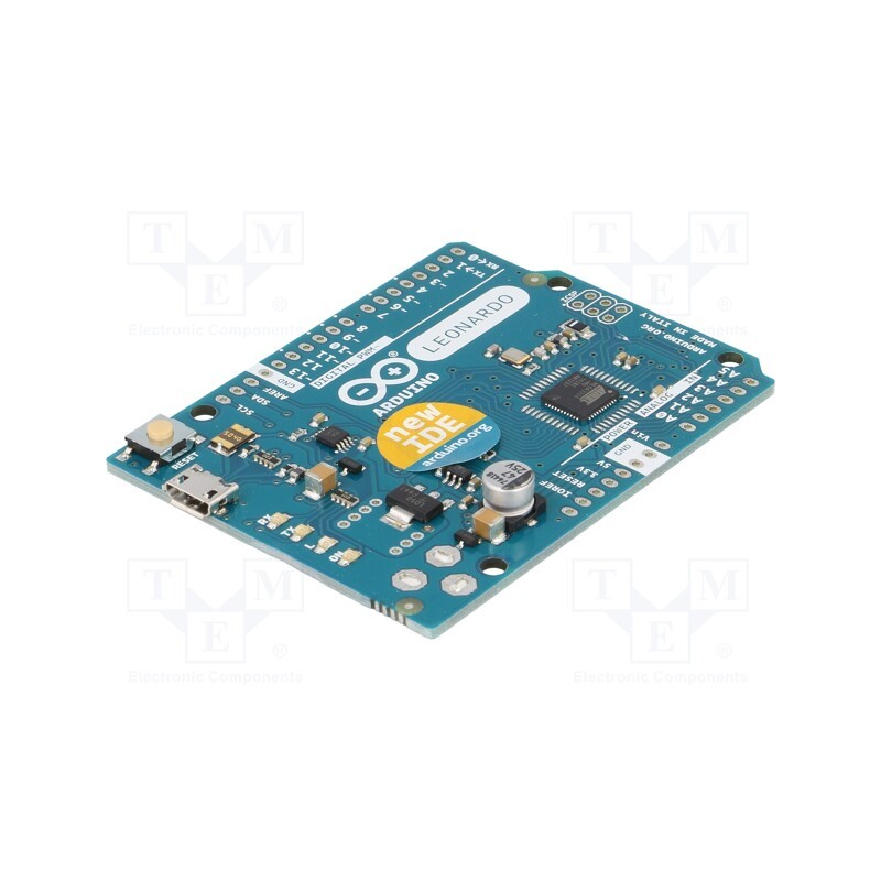 1 pcs x ARDUINO - ARDUINO LEONARDO W/O HEADERS - Arduino, ICSP,USB B micro,power supply, ATMEGA32U4