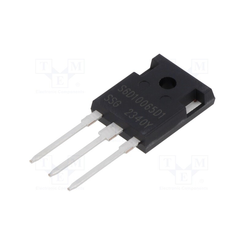 1 pcs x SMC DIODE SOLUTIONS - S6D10065D1 - Diode: Schottky rectifying, SiC, THT, 650V, 10A, 103W, TO247AD,