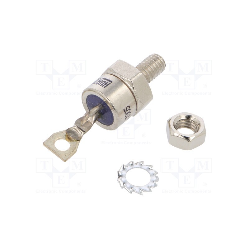 1 pcs x HUAJING - KP25A 1600V - Thyristor: stud, 1.6kV, Ifmax: 40A, 25A, Igt: 90mA, TO208AA, screw