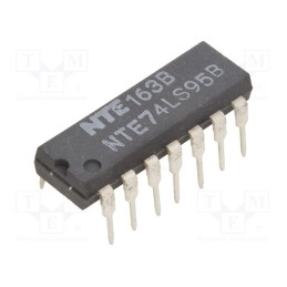 1 pcs x NTE Electronics - NTE74LS95B - IC: digital, 4bit,parallel access register, TTL, THT, DIP14