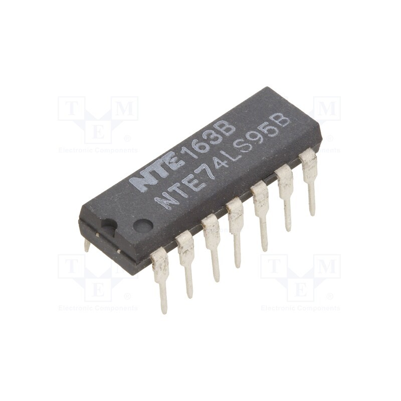 1 pcs x NTE Electronics - NTE74LS95B - IC: digital, 4bit,parallel access register, TTL, THT, DIP14