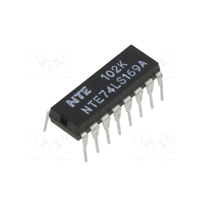 1 pcs x NTE Electronics - NTE74LS169A - IC: digital, 4bit,binary up/down counter,synchronous, TTL, THT