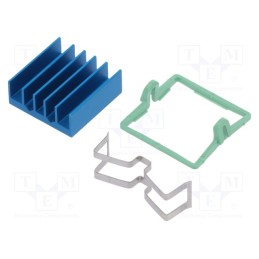1 pcs x Advanced Thermal Solutions - ATS-X53190B-C1-R0 - Heatsink: extruded, grilled, BGA, blue, L: 19mm, W: 19mm, H: 7.5mm