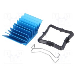 1 pcs x Advanced Thermal Solutions - ATS-50250G-C1-R0 - Heatsink: extruded, grilled, BGA, blue, L: 25mm, W: 25mm, H: 12.5mm