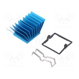 1 pcs x Advanced Thermal Solutions - ATS-X50250P-C1-R0 - Heatsink: extruded, grilled, BGA, blue, L: 25mm, W: 25mm, H: 17.5mm