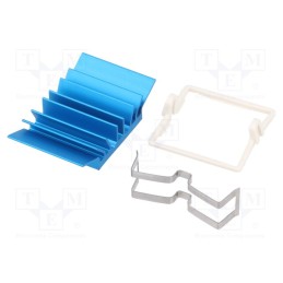 1 pcs x Advanced Thermal Solutions - ATS-X50210B-C1-R0 - Heatsink: extruded, grilled, BGA, blue, L: 21mm, W: 21mm, H: 7.5mm