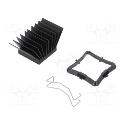 1 pcs x Advanced Thermal Solutions - ATS-51250R-C1-R0 - Heatsink: extruded, grilled, BGA, black, L: 25mm, W: 25mm, H: 19.5mm