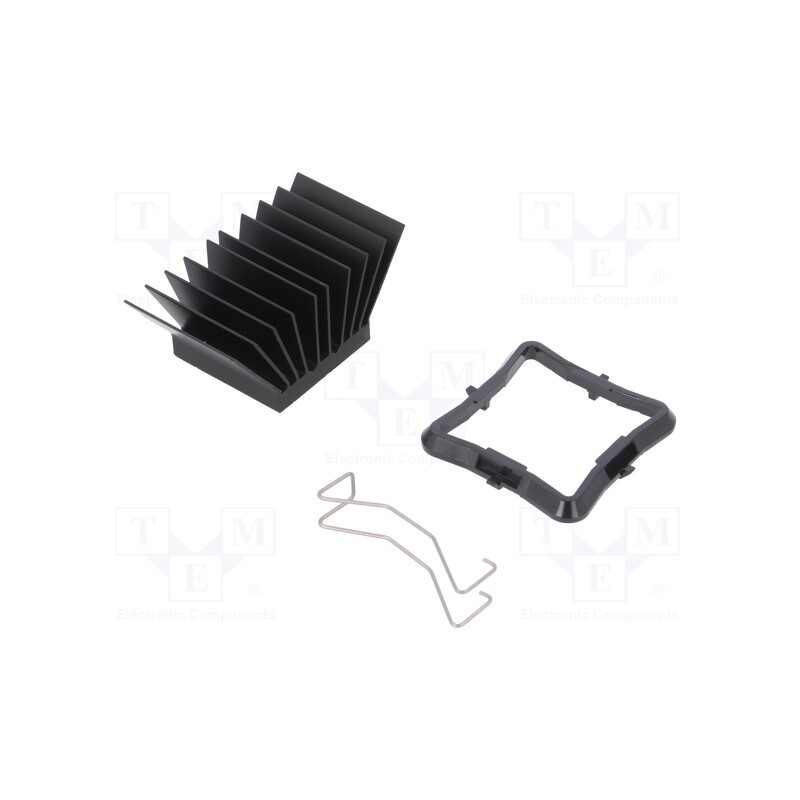 1 pcs x Advanced Thermal Solutions - ATS-51250R-C1-R0 - Heatsink: extruded, grilled, BGA, black, L: 25mm, W: 25mm, H: 19.5mm