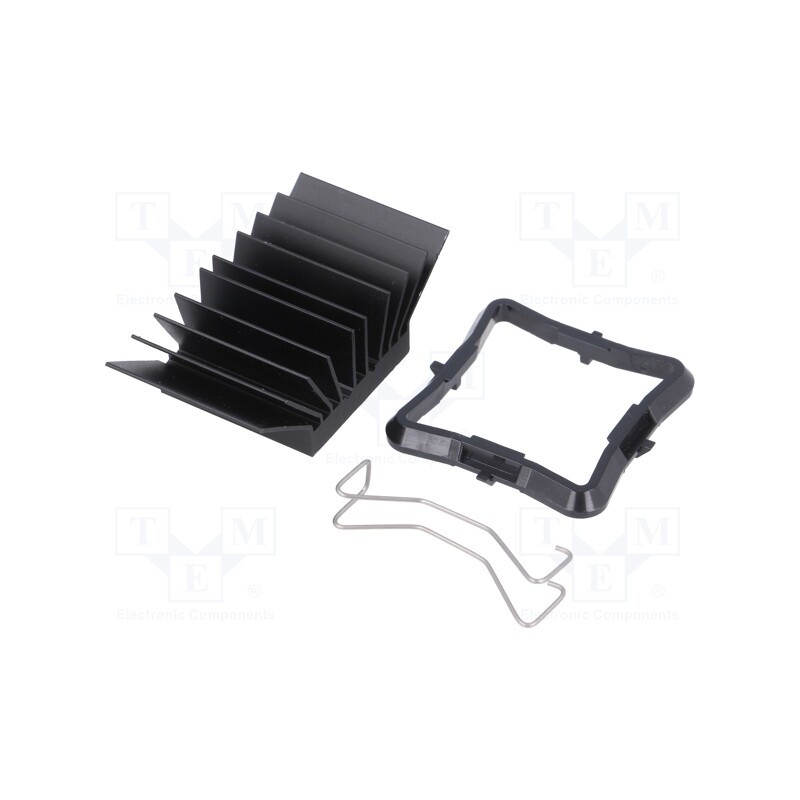 1 pcs x Advanced Thermal Solutions - ATS-51250K-C1-R0 - Heatsink: extruded, grilled, BGA, black, L: 25mm, W: 25mm, H: 14.5mm