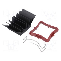 1 pcs x Advanced Thermal Solutions - ATS-51230K-C1-R0 - Heatsink: extruded, grilled, BGA, black, L: 23mm, W: 23mm, H: 14.5mm