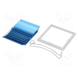 1 pcs x Advanced Thermal Solutions - ATS-50425B-C1-R0 - Heatsink: extruded, grilled, BGA, blue, L: 42.5mm, W: 42.5mm, H: 7.5mm