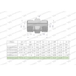 Inch hydraulic connector bb 1 3 16 orfs