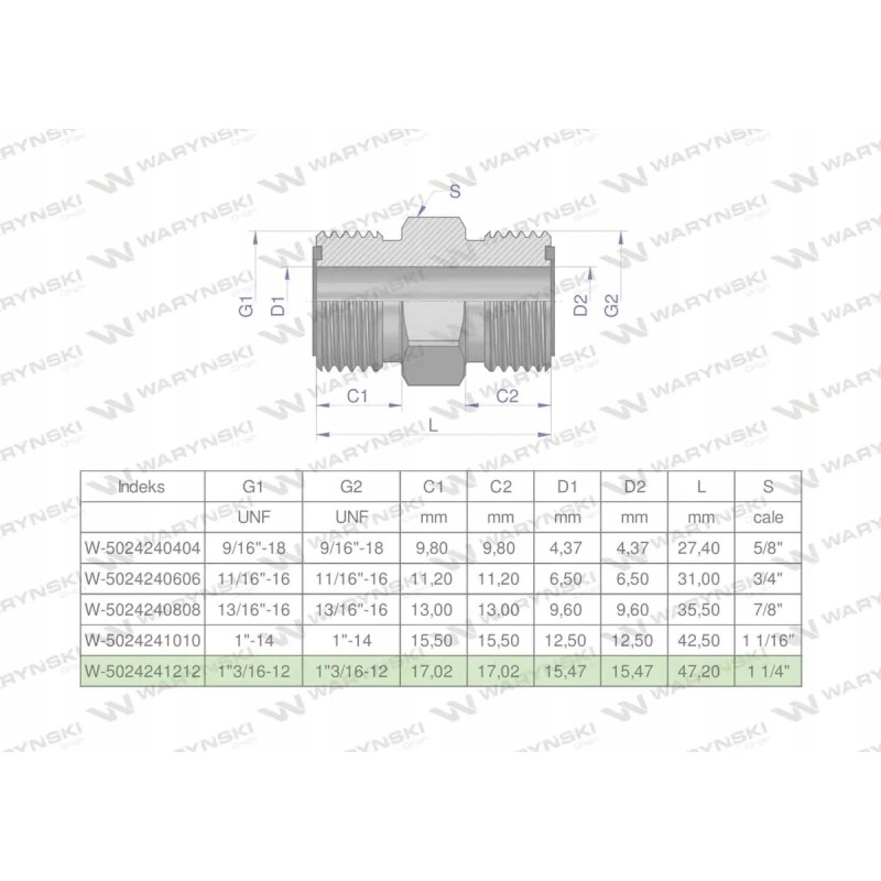 Inch hydraulic connector bb 1 3 16 orfs