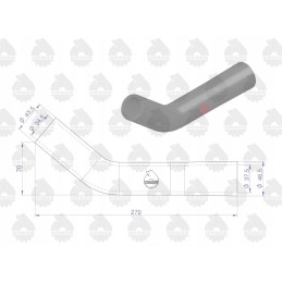 Armored upper radiator rubber hose C330 Ursus