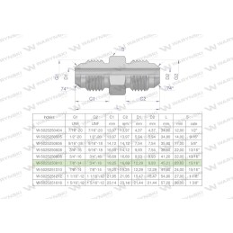 Hydraulic reducing connector inch bb 7 8