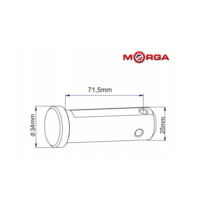 Milled pin of the lower lever joint 80450205