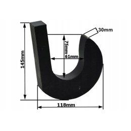 Loader bucket hook, diameter 60 mm, for welding