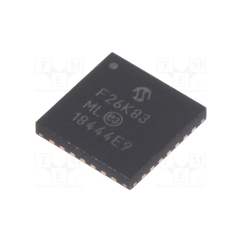 1 pcs x MICROCHIP TECHNOLOGY - PIC18F26K83-I/ML - IC: PIC microcontroller, 64kB, 64MHz, CAN,I2C,LIN,SPI,UART x2