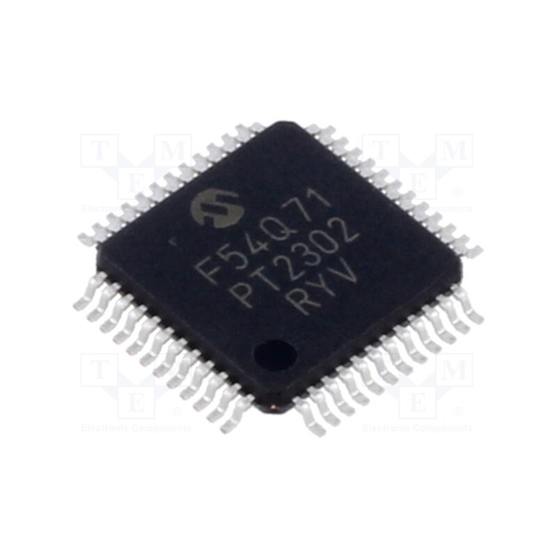 1 pcs x MICROCHIP TECHNOLOGY - PIC18F54Q71-I/PT - IC: PIC microcontroller, 16kB, 64MHz, 1.8÷5.5VDC, SMD, TQFP48