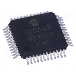 1 pcs x MICROCHIP TECHNOLOGY - AVR32DA48-I/PT - IC: AVR microcontroller, TQFP48, 1.8÷5.5VDC, Cmp: 3, AVR32, AVR-DA