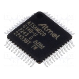 1 pcs x MICROCHIP TECHNOLOGY - ATSAMD20G14B-AU - IC: ARM microcontroller, TQFP48, 2.7÷3.63VDC, 16kBFLASH,16kBSRAM