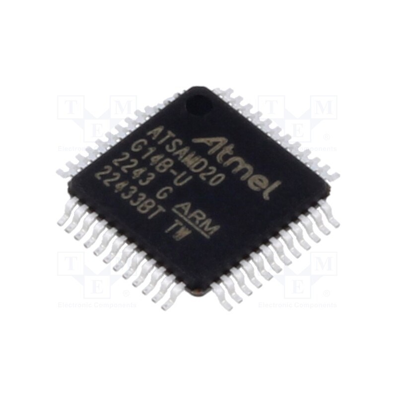 1 pcs x MICROCHIP TECHNOLOGY - ATSAMD20G14B-AU - IC: ARM microcontroller, TQFP48, 2.7÷3.63VDC, 16kBFLASH,16kBSRAM