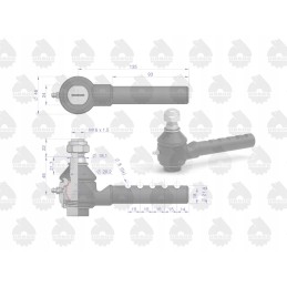 Ball and insert joint with nut 46635680 50635